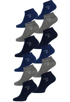 Black Snake 12 Pack Sneaker Socken smooth style Laufsocken Dunkelblau Blau Grau