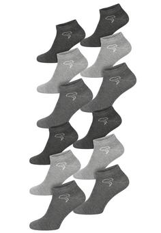 Black Snake 12 Pack Sneaker Socken smooth style Laufsocken Anthrazit Grau Hellgrau