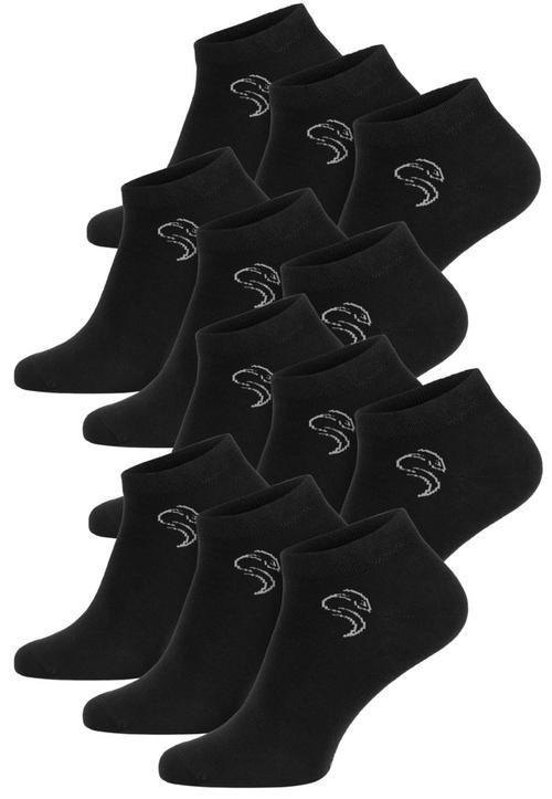 Rückansicht von Black Snake 12 Pack Sneaker Socken smooth style Laufsocken Schwarz