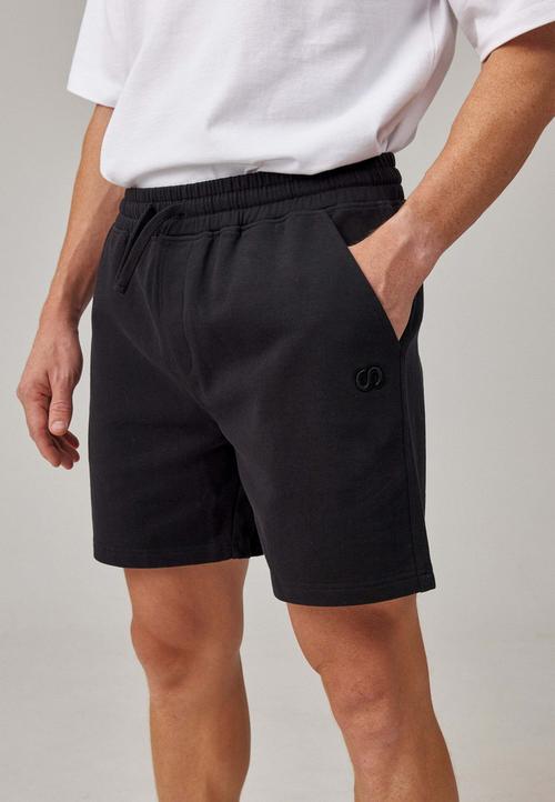 Rückansicht von Snocks Sweatshorts Herren Trainingshose Herren Schwarz