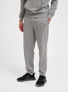 Rückansicht von hummel hmlPULSE SWEAT PANTS Trainingshose Herren GREY MELANGE