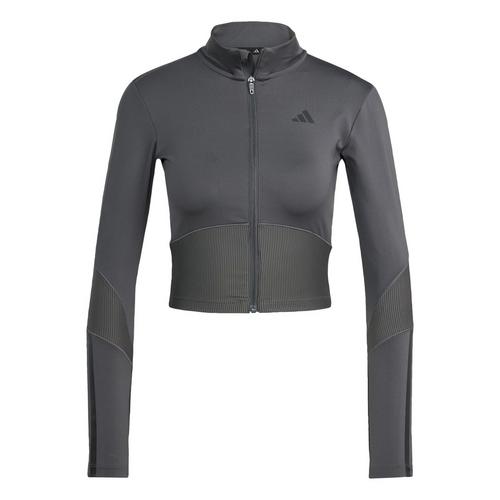 adidas Hyperglam Rib Zip Thru Cover Up Trainingsanzug Damen