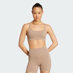 Rückansicht von adidas adidas All Me Light Support Sport-BH Sport-BH Damen Chalky Brown