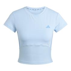 adidas Hyperglam Rib Baby T-Shirt Funktionsshirt Damen Glow Blue / Blue Fusion