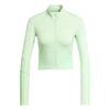 adidas Hyperglam Rib Zip Thru Cover Up Trainingsanzug Damen - Semi Green Spark / Lime Burst
