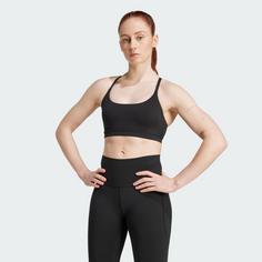Rückansicht von adidas adidas All Me Light Support Sport-BH Sport-BH Damen Black