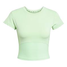 adidas Hyperglam Rib Baby T-Shirt Funktionsshirt Damen Semi Green Spark / Lime Burst