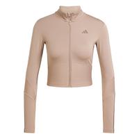 adidas Hyperglam Rib Zip Thru Cover Up Trainingsanzug Damen - Chalky Brown / Earth Strata