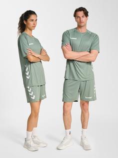 Rückansicht von hummel hmlPROMO SET Trainingsanzug Herren ICEBERG GREEN
