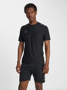 Rückansicht von hummel Funktionsshirt Herren BLACK MELANGE