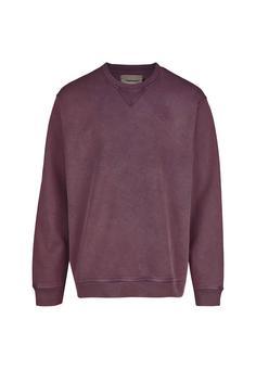 Cleptomanicx Ligull Washed Sweatshirt Herren Plum Perfect