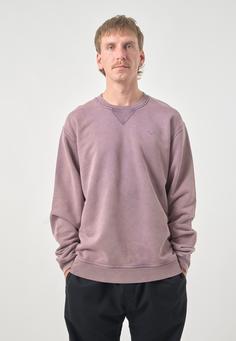 Rückansicht von Cleptomanicx Ligull Washed Sweatshirt Herren Plum Perfect