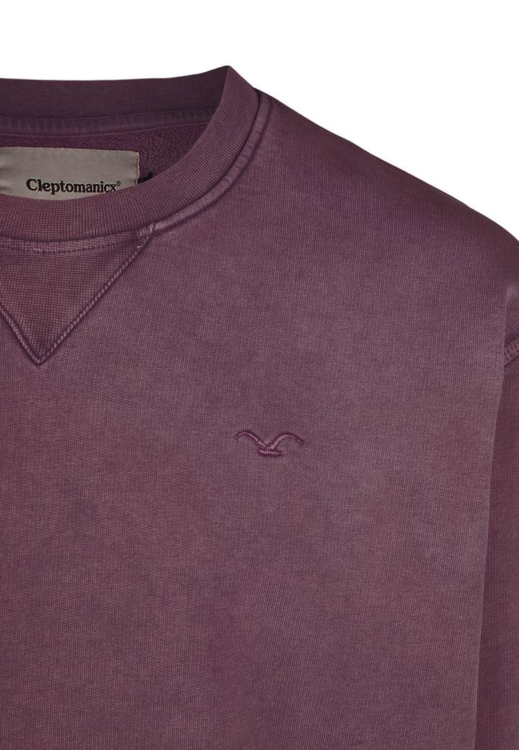 Cleptomanicx Cleptomanicx Ligull Washed Sweatshirt Herren - Plum Perfect - 2 | SportScheck