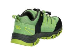 Rückansicht von Brütting Outdoorschuh Wanderschuhe Kinder grün/schwarz/lemon