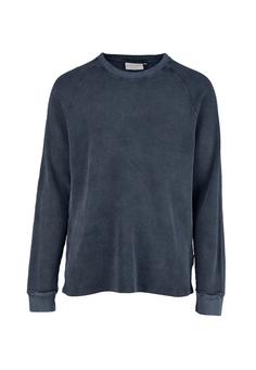 Cleptomanicx Boxy Crewneck Thermal Longsweat Herren Sky Captain