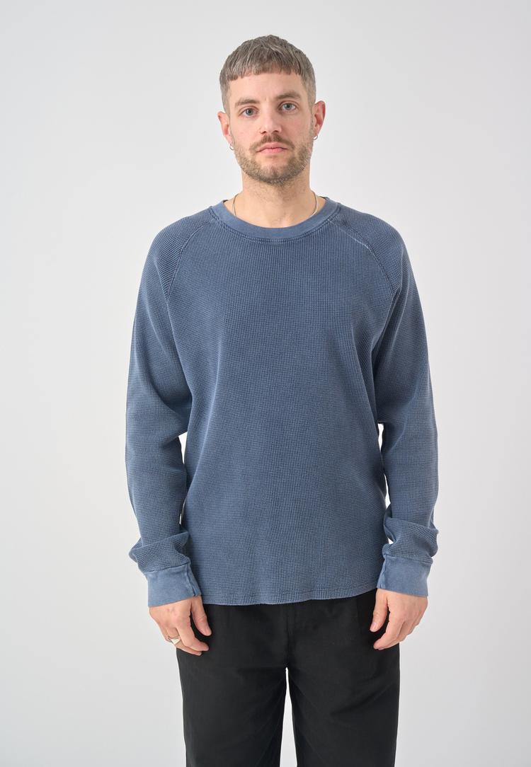 Cleptomanicx Cleptomanicx Boxy Crewneck Thermal Longsweat Herren - Sky Captain - 0 | SportScheck