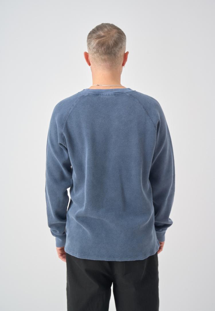 Cleptomanicx Cleptomanicx Boxy Crewneck Thermal Longsweat Herren - Sky Captain - 2 | SportScheck