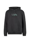 Cleptomanicx Classic Hooded Scribble Gull Kapuzenshirt Herren - Blue Graphite
