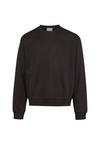 Cleptomanicx Boxy Crewneck Ligull Boxy Crop Longsweat Herren - Black