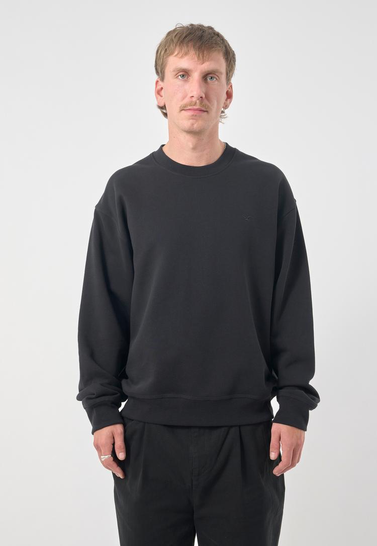 Cleptomanicx Cleptomanicx Boxy Crewneck Ligull Boxy Crop Longsweat Herren - Black - 0 | SportScheck