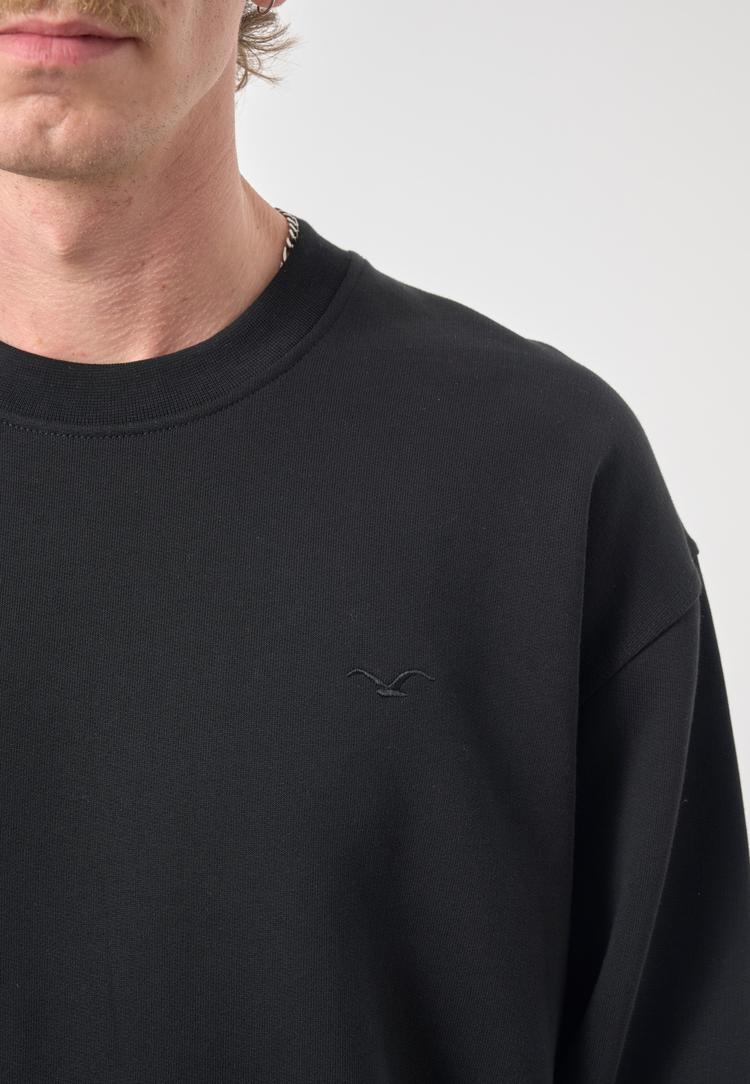Cleptomanicx Cleptomanicx Boxy Crewneck Ligull Boxy Crop Longsweat Herren - Black - 2 | SportScheck