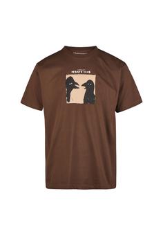 Cleptomanicx Classic Tee Debate Club Printshirt Herren Rain Drum