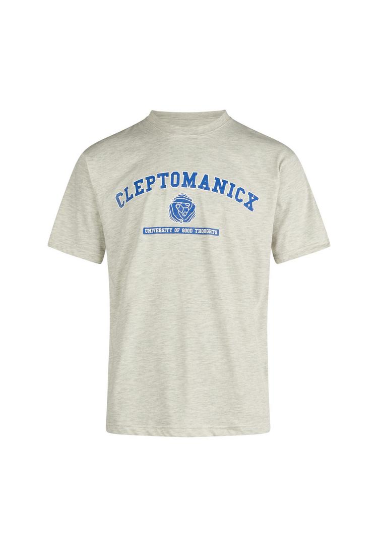 Cleptomanicx Cleptomanicx Classic Tee Uni Hands Printshirt Herren - Light Heather Gray - 0 | SportScheck