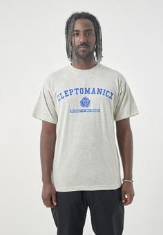 Rückansicht von Cleptomanicx Classic Tee Uni Hands Printshirt Herren Light Heather Gray