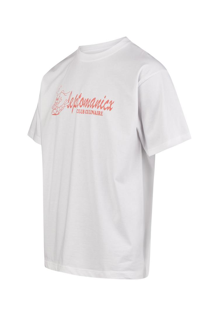Cleptomanicx Cleptomanicx Classic Tee Club Cullinaire Printshirt Herren - White - 0 | SportScheck