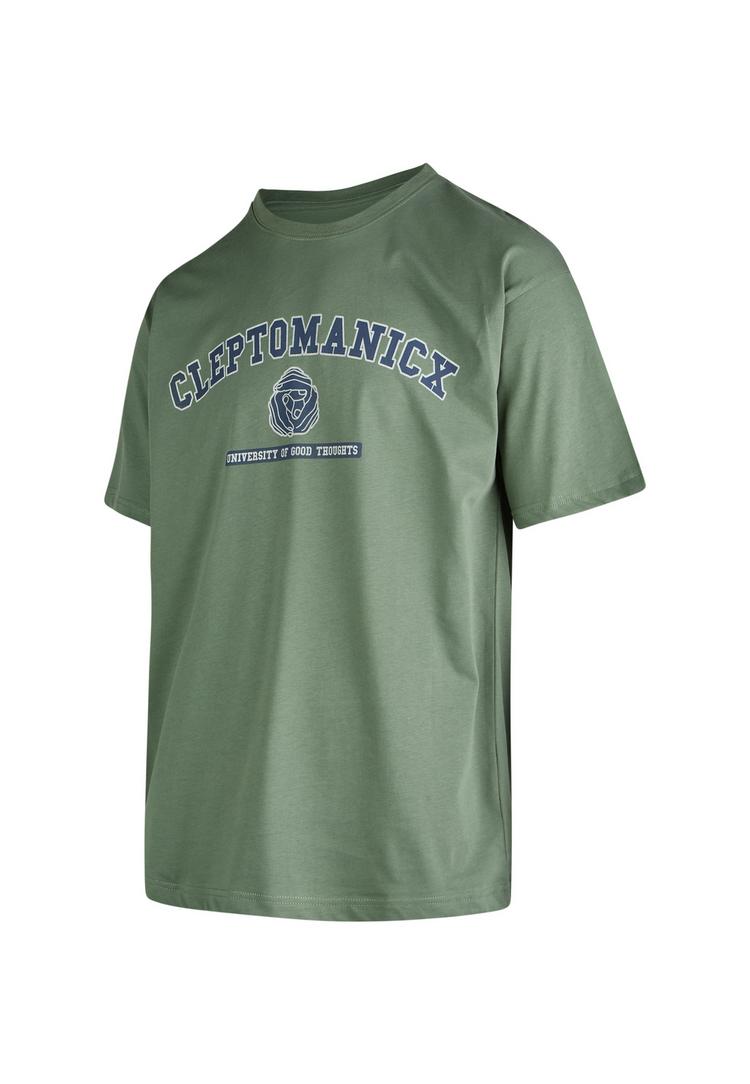 Cleptomanicx Cleptomanicx Classic Tee Uni Hands Printshirt Herren - Laurel Wreath - 0 | SportScheck