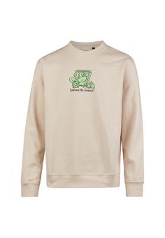 Cleptomanicx Embrace Football Longsweat Herren Pumice Stone