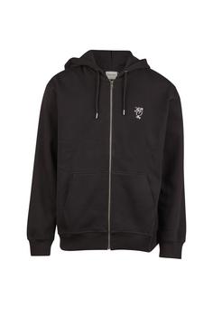 Cleptomanicx Sketchu Gull Zip Kapuzenshirt Herren Black
