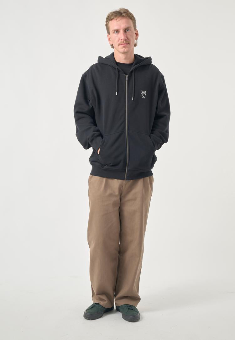 Cleptomanicx Cleptomanicx Sketchu Gull Zip Kapuzenshirt Herren - Black - 0 | SportScheck