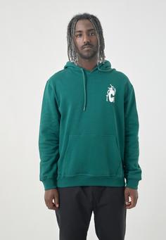 Rückansicht von Cleptomanicx Collective Hoodie Herren Rain Forest