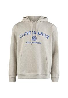Cleptomanicx Classic Hooded Uni Hands Hoodie Herren Light Heather Gray