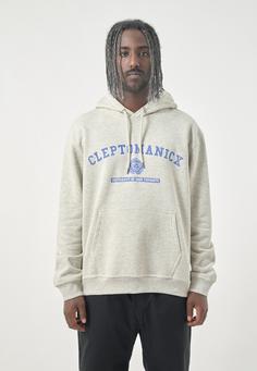 Rückansicht von Cleptomanicx Classic Hooded Uni Hands Hoodie Herren Light Heather Gray