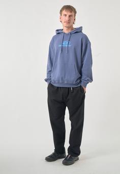 Rückansicht von Cleptomanicx Classic Hooded Delivering Kapuzenshirt Herren Nightshadow Blue