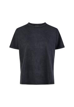 Cleptomanicx Basic Tee Ligull Washed T-Shirt Damen Blue Graphite