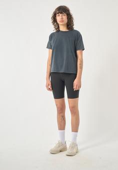 Rückansicht von Cleptomanicx Basic Tee Ligull Washed T-Shirt Damen Blue Graphite