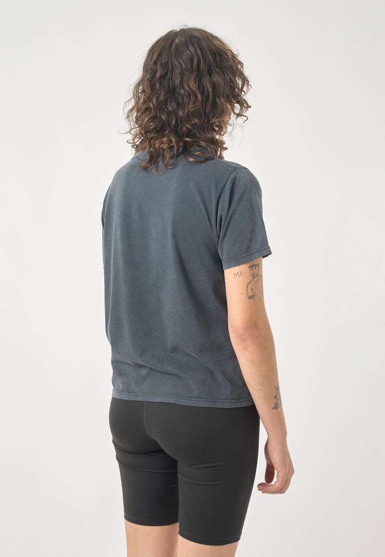 Cleptomanicx Cleptomanicx Basic Tee Ligull Washed T-Shirt Damen - Blue Graphite - 2 | SportScheck