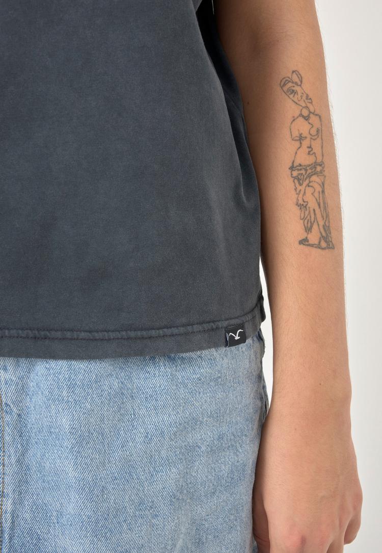 Cleptomanicx Cleptomanicx Basic Tee Ligull Washed T-Shirt Damen - Blue Graphite - 2 | SportScheck