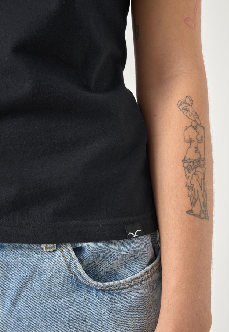 Cleptomanicx Cleptomanicx Slim Tee Ligull Slim T-Shirt Damen - Black - 1 | SportScheck