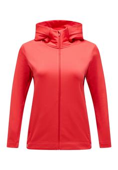 Peak Performance W Rider Tech Zip Hood Fleecejacke Damen knallrot