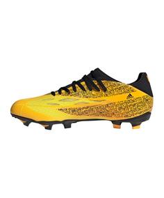 Rückansicht von adidas X SPEEDFLOW Messi.3 FG Mi Historia Fußballschuhe goldschwarzgelb