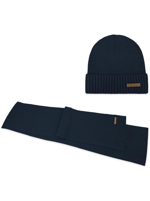 Rückansicht von normani Yuma Beanie Navy