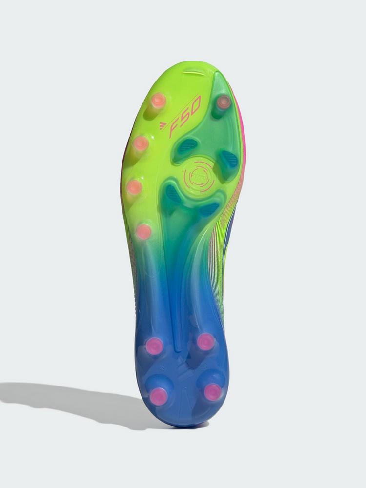 adidas adidas F50 Elite AG Fu&szlig;ballschuh Fu&szlig;ballschuhe - Blue Fusion / Lucid Lemon / Lucid Pink - 2 | SportScheck