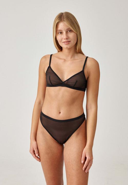 Rückansicht von Snocks Full Mesh BH BH Damen Schwarz