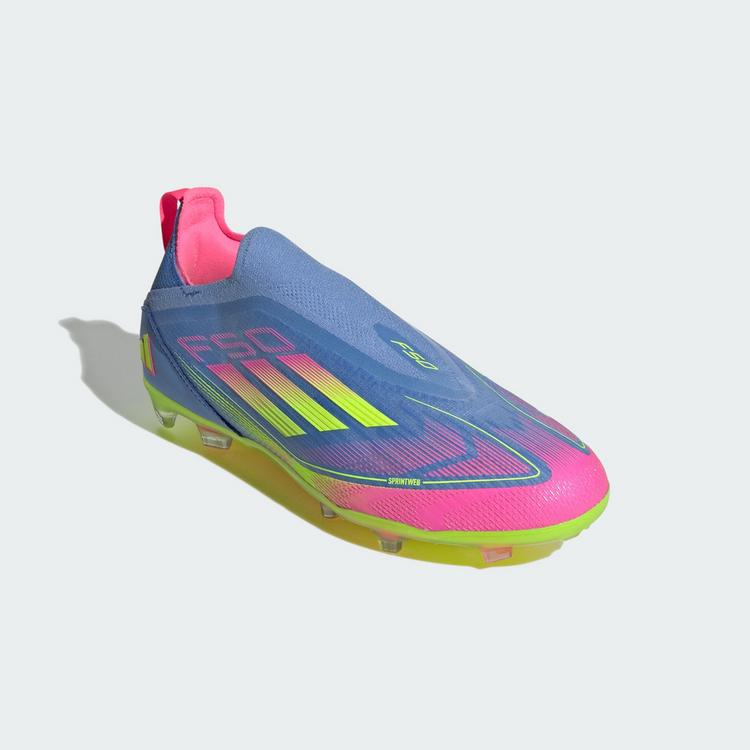 adidas adidas F50 Elite Laceless Kids FG Fu&szlig;ballschuh Fu&szlig;ballschuhe Kinder - Blue Fusion / Lucid Lemon / Lucid Pink - 2 | SportScheck