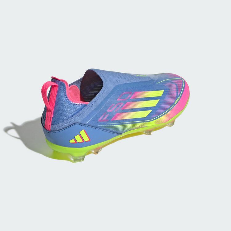 adidas adidas F50 Elite Laceless Kids FG Fu&szlig;ballschuh Fu&szlig;ballschuhe Kinder - Blue Fusion / Lucid Lemon / Lucid Pink - 3 | SportScheck