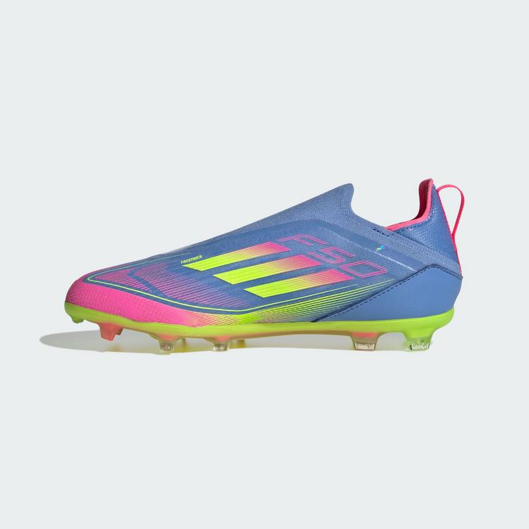 adidas adidas F50 Elite Laceless Kids FG Fu&szlig;ballschuh Fu&szlig;ballschuhe Kinder - Blue Fusion / Lucid Lemon / Lucid Pink - 4 | SportScheck